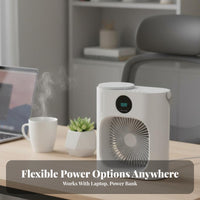 Portable Air Chiller Misting Function Mini Air Conditioner Fan 3 Speeds Desktop Cooling Fan for Students, Office Workers, Bedroom, Dorm Room