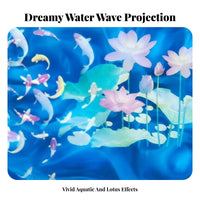 Waterproof LED Aquatic Creature Pattern Beam Light Crisp Projection Water Wave Light Illuminator Adjustable Beam Angle for Gardens, Garden