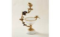Brass Fruit Basket Ornate Crystal Fruit Basket Floral Pedestal Bowl