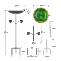 Garden Hook Birdbath Flower-Shaped Leaf Basin Birdbath Decorative Design