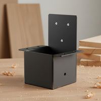4 Pieces Pergola Post Connector Powder-Coated 4x4 Post Bracket Predrilled Holes 4x4 Lumber Bracket