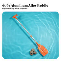 Telescopic Boat Paddle Unsinkable Water Pump Paddle Extendable Kayak Oar Portable Bilge Pump Oar Lightweight for Canoeists