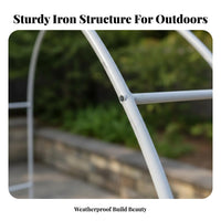 Stable Frame Flower Arch Trellis Long-Lasting Wrought Iron Garden Arbor Weather Resistant Metal Garden Arch Easy Assembly for Gardeners, Homeowners, Event Planners, Backyard, Yard, Patio, Lawn
