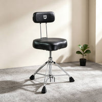 Drum Stool with Backrest Height Adjustable Drum Throne with Backrest Ergonomic Furniture for Keyboard Instrumentalists, Stage Performance