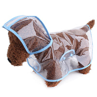 Pet Dog Raincoat Transparent Plastic Fashion Rain Poncho for Small to Medium Dogs