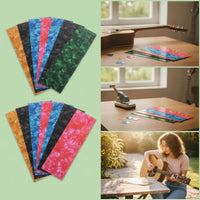 5 Pieces Pearlescent Guitar Pick Maker Strips Marbled Guitar Pick Strip 0.71 Mm Celluloid Strip Thin for Guitarists, Hobby Crafters, Musicians, Workshop Projects