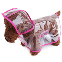 Pet Dog Raincoat Transparent Plastic Fashion Rain Poncho for Small to Medium Dogs