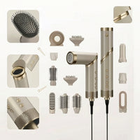 Allall-Purpose Hot Air Brush Hair Dryer Salon-Style Hair Styler with Attachments Multi-Function Multifunction