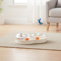 Cat Toy with Butterfly Rechargeable Cat Toy with Track Balls Multi Function for Solo Activity