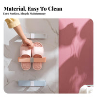 DrillDrilling Not Required Installation Slipper Holder Draining Design Shoe Organizer Space-Saving Wall Rack Waterproof for Homeowners, RV Owners, Bathroom, Entryway, Dorm Room, Bedroom
