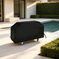 Grill Cover with Drawstring Weatherproof Barbecue Cover with Ties Weather-Resistant for Backyard, Patio