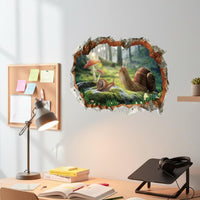 3D Sport Wall Decal Self Broken Wall Football Sticker Peel and for Teenagers, Kids, Bedroom, Dorm Room