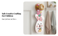 Easter Door Hanger Set Three-Dimensional Layered Design DIY Kit Easy to Assemble Holiday Craft for Children, Home Activities, Room Decoration
