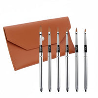 6 Pieces Travel Watercolor Brush Set Compact Retractable Artist Brushes Soft Bristles Portable Artist Set for Artists, Students