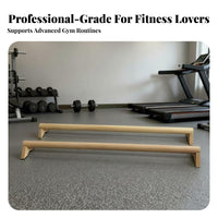 Wooden Balance Bar Sturdy Wood Floor Balance Bar Fitness Equipment Sleek Finish Stretching Prop Minimalist Design