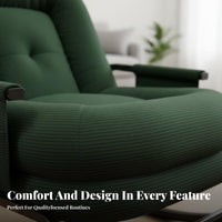 Comfortable Seating Single-Person Recliner Reclining Capability Rocking Chair Ergonomic Design Indoor Furniture Modern aesthetic for Adults, Seniors, New Parents, Living Room, Balcony, Bedroom, study corner