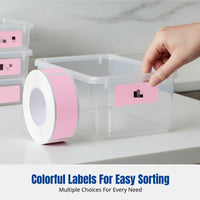 Waterproof Multicolor Label Printer Paper, Thermal, Tear-Resistant Name Labels, Removable, Compatible with H11 & Small Q