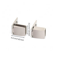 No-Drill Frameless Glass Door Clamp 16 Mm Hole Spacing Hinged Glass Cabinet Clamp Self-Positioning Hardware Stable Fastening