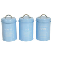 3 Pieces Kitchen Jar Set Arched Handles Metal Storage Jar Easy to Clean