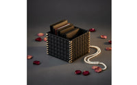 Remote Control Holder Elegant Design Woven Leather Organizer Spacespace-Conserving Accessory