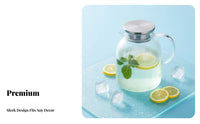 Large Capacity Glass Water Pitcher with Lid Safe Material Borosilicate Glass Jug Easy to Clean for Health-Conscious Individuals