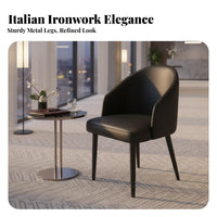 Nordic Aesthetic Upholstered Dining Armchair Modern Minimalist Upholstered Armchair Ergonomic Design Household Furniture Thick Padding for Homeowners, Restaurant Owners, Hotel Managers, Cafe, Living Room, Kitchen, Bedroom