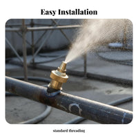 Water Curtain Nozzle Fine Mist Brass Misting Nozzle Easy to Install Aerosolizing Sprinkler Head for Dust Suppression, Cooling, Landscaping