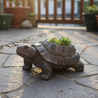 Turtle Flower Pot Creative Gift Tortoise Planter Weather-Resistant for Balcony