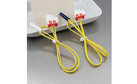 2 Pieces Yellow Insulated Leads Refrigerator Sensor Sensor Plastic Connector Fridge Sensor Sensor Locking Clip Cooling Part 45 Cm