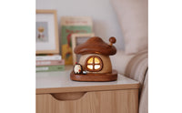 Warm Glow Fungus House Night Light Cozy Fungus Night Light Gentle Bedside Lamp with Touch Control Small for Bedroom
