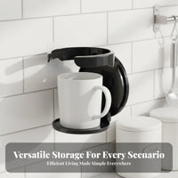 Wall Mounted Cup Holder Space-Saving Foldable Wall Cup Holder Two Installation Methods Tumbler Rack for RV Owners, Bedroom, Office, Camping