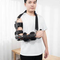 Breathable Material Hinged Elbow Immobilizer Lightweight Design Hinged Elbow Brace Includes Shoulder Strap for Athletes