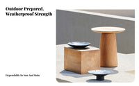 Small Round Accent Table Waterresistant Round Tripod Table Sun-Resistant Weather Resistant for Patio Owners, Decor Lovers