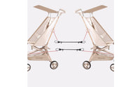 2 Pieces Adjustable Length Twin Stroller Connector Kit Easy Assembly Double Stroller Joiner Set for Parents of Twins