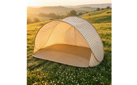 Foldable Beach Shelter Easy to Carry Beach Shelter with Floor Panel Portable Sun Tent Lightweight Picnic Shade Mesh for Families