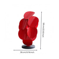 Stacked Leaf Sculpture Tabletop Interior Accessory 3D Design