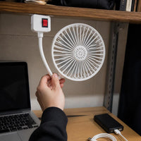 USB Mini Desk Fan with Flexible Gooseneck and Safety Cover, Quiet Operation for Home, Office, Dorm