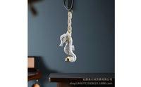 Seahorse Decor with Bell Coastal Seahorse Hanging Ornament Marine for Entryway