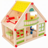Wooden Dollhouse Decorative Trim Two-Story Dollhouse Balcony Children's Toy