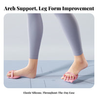 2 Pieces Leg Shaping Foot Exerciser Soft Silicone Arch Training Stretcher Ergonomic Design Foot Alignment for Dancers, Home Use, Workout, Stretching