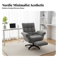 Comfortable Upholstered rotating Chair Soft Upholstery Upholstered Rolling Seat Modern Design Office Furniture Ergonomic spine supportrest for Students, Home Workers, Makeup Users, Dormitory, Bedroom, Study Room, Vanity Area