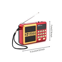 Telescopic Antenna Radio Stereo Radio Front Speaker Grille Portable Radio Button Control Panel Broadcast Receiver Display Window