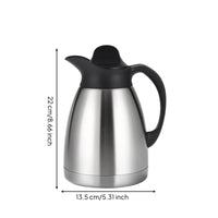 Stainless Steel Insulated Kettle Brushed Kettle with Antianti-Spill Spout Leakproof Thermal Carafe Sturdy for Office