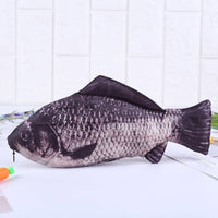 Multi-Purpose Aquatic Creature Shaped Writing Utensil Case Zipper Closure Realistic Aquatic Creature Pouch Novelty Carp Bag for Students, Kids, Fishing Enthusiasts, School, Office