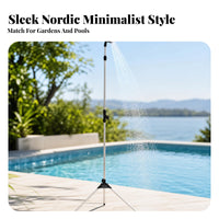 Adjustable Height Telescopic Shower Quick-Connect Tripod Shower Lightweight Aluminum for Garden, Pool