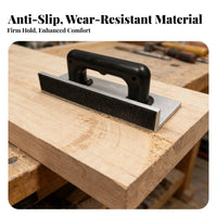 Aluminum Alloy Body 90 Degree Corner Sanding Tool Hook and Loop Base Right Angle Sanding Holder Multi-Surface Inside Corner Hand Sander Quick Change Sandpaper for Woodworkers, Craftsmen, Drywall Finishing, Furniture Refinishing, Home Improvement, Workshop