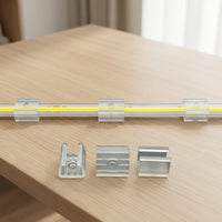 Christmas Lights and Under Cabinet Lighting LED Strip Mounting Clips, Secure Fixing U-Shaped LED Strip Holder, Reusable DIY LED Strip