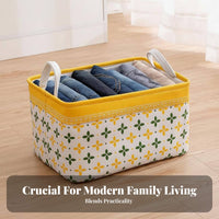 Foldable Design foldable textile Hamper Large Capacity foldable textile container adaptable Laundry Container Easy Carry Handles for Families, Students, Parents, Closet, Bedroom, Kids' Room, Bathroom