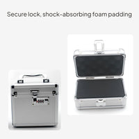 Mini Aluminum Tool Box Portable Storage Case with Foam