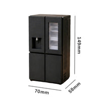 Black Dollhouse Refrigerator Clear Door Panel Miniature Refrigerator Water Dispenser Dollhouse Kitchen Decoration Matte Finish